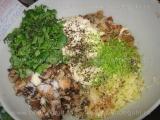 Salata de ciuperci la gratar,cu maioneza si usturoi
